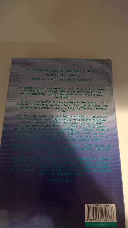 Skaitmeninė tvirtovė - Dan Brown, knyga 3