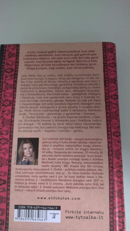 10 minučių 38 sekundės šiame keistame pasaulyje - Elif Shafak, knyga 3