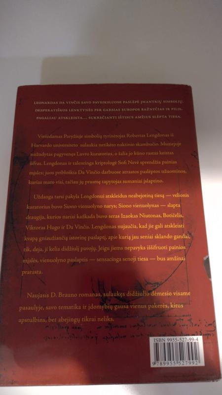Da Vinčio kodas - Dan Brown, knyga 3