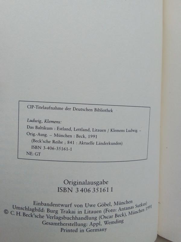Das Baltikum: Estland, Lettland, Litauen - Klemens Ludwig, knyga 3