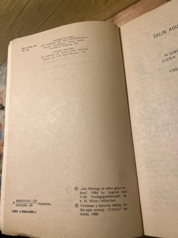 Šalin agurkų karalių. Pirmadienį viskas kitaip - Kristina Nestlinger, knyga 4