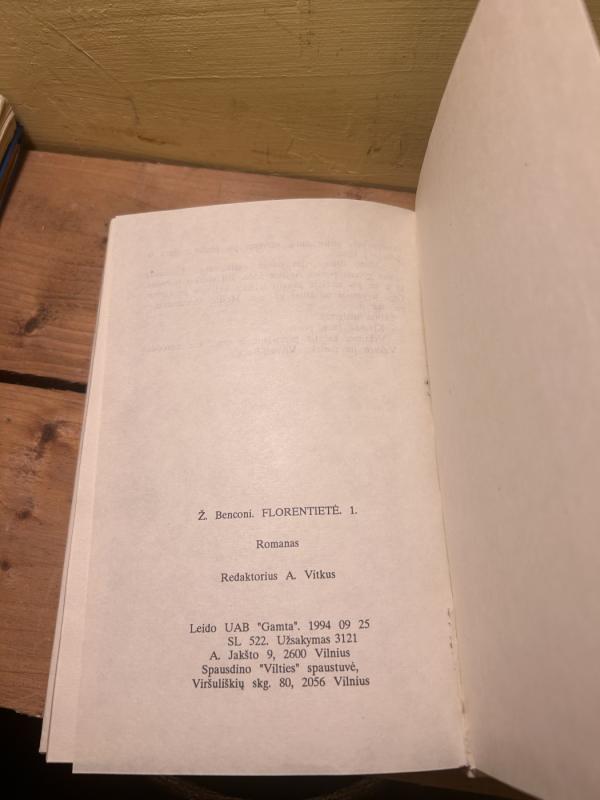 Florentietė (I II III dalys) - Žiuljeta Benconi, knyga 5