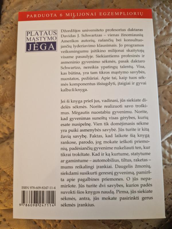 Plataus mąstymo jėga - Schwartz David J., knyga 3