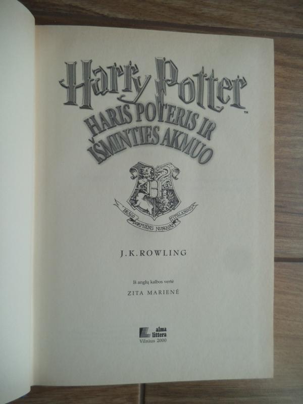 Haris Poteris ir Išminties akmuo - Rowling J. K., knyga 3