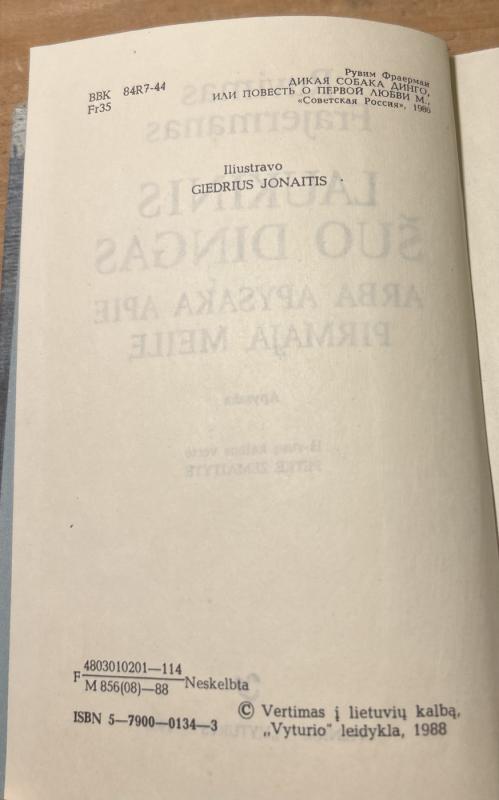 Laukinis šuo Dingas, arba apysaka apie pirmąją meilę - Ruvimas Frajermanas, knyga 6