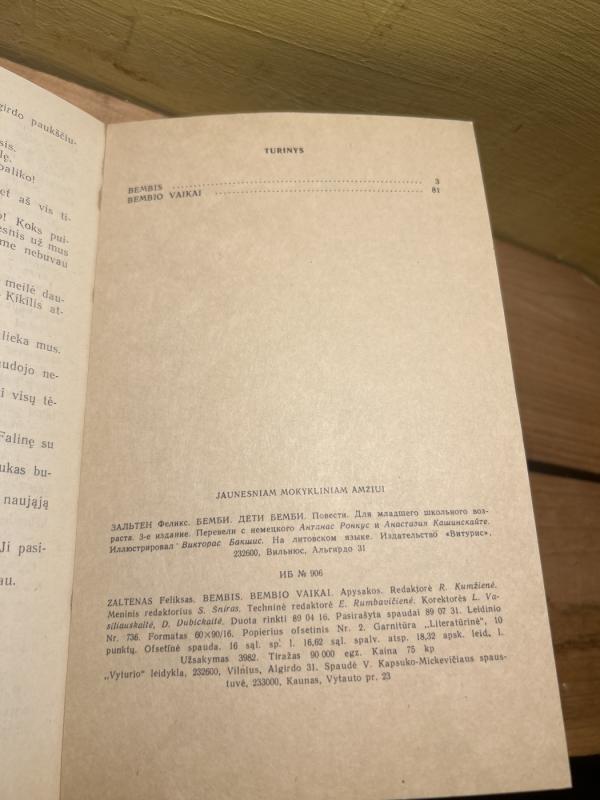 Bembis. Bembio vaikai - Feliksas Zaltenas, knyga 5