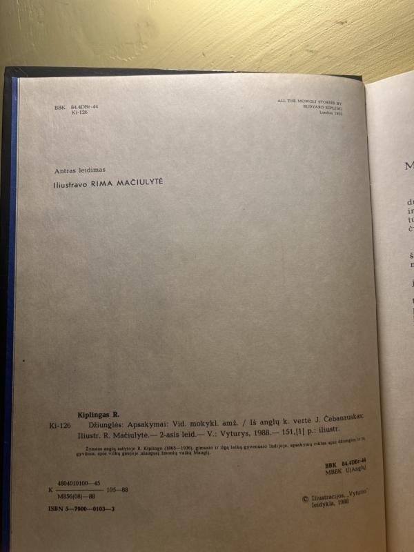 Džiunglės - Radjardas Kiplingas, knyga 5