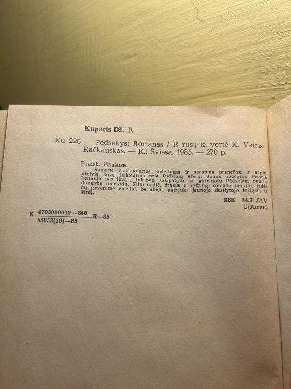 Pėdsekys - Dž. F. Kuperis, knyga 6