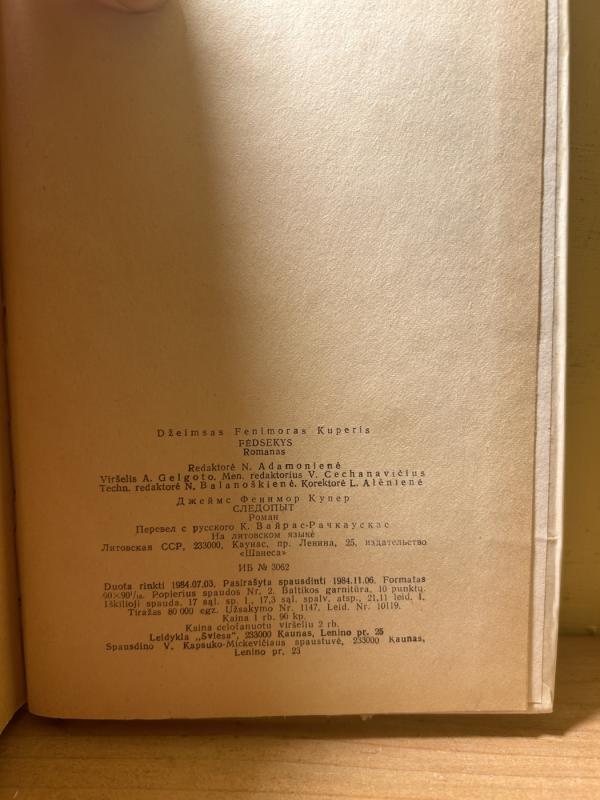 Pėdsekys - Dž. F. Kuperis, knyga 5