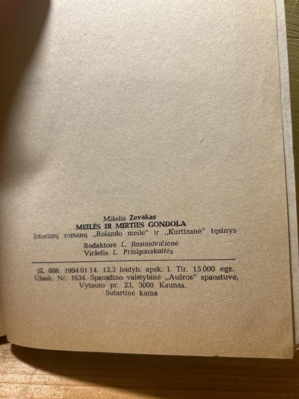 Meilės ir mirties gondola - Mišelis Zevakas, knyga 5