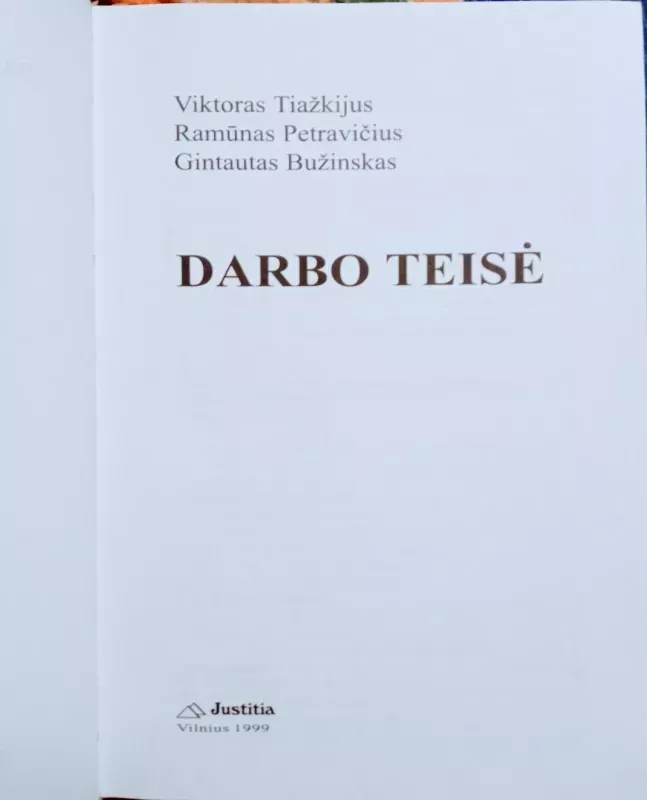 Darbo teisė - Autorių Kolektyvas, knyga 6