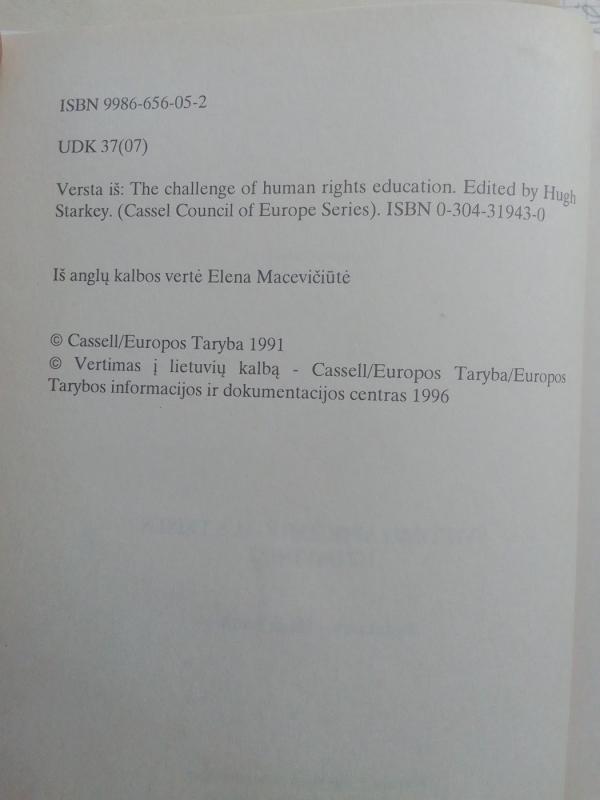 Švietimo apie žmogaus teises uždavinaiai - Autorių Kolektyvas, knyga 3