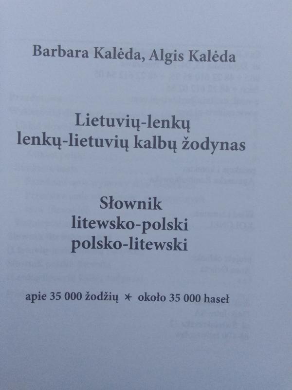 Lietuvių-lenkų žodynas - Barbara Kalėda, knyga 4