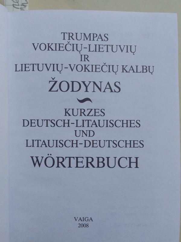 Trumpas vokiečių-lietuvių ir lietuvių-vokiečių kalbų žodynas - Nina Prosičeva, knyga 3
