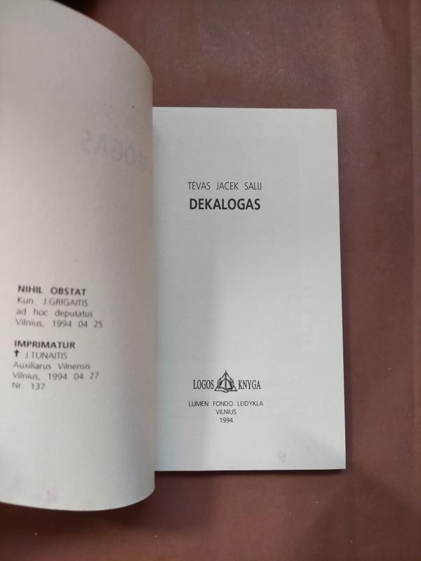 Dekalogas - Jacek Salij, knyga 3