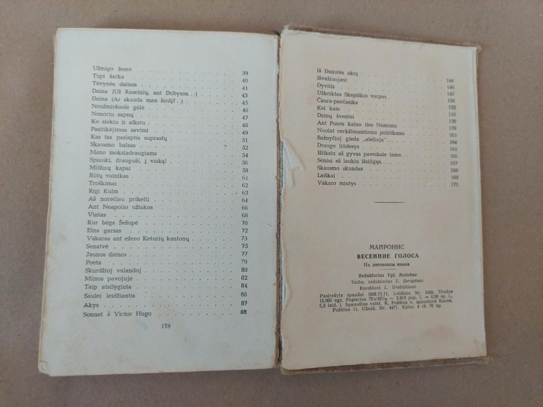 Pavasario balsai -  Maironis, knyga 6