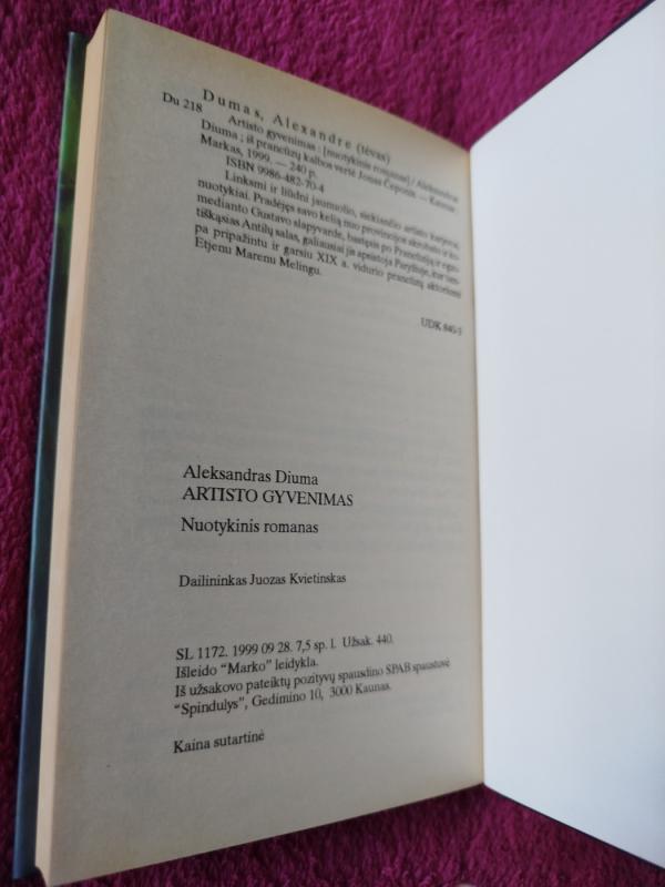 Artisto gyvenimas - Aleksandras Diuma, knyga 4