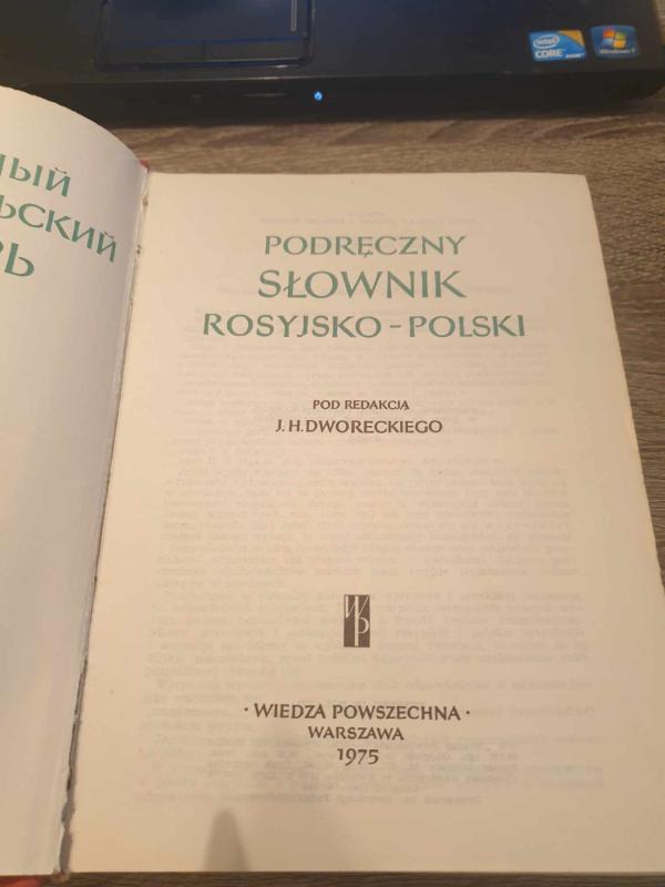 Podreczny slownik Rosyjsko - Polski - J. H. Dworecky, knyga 3