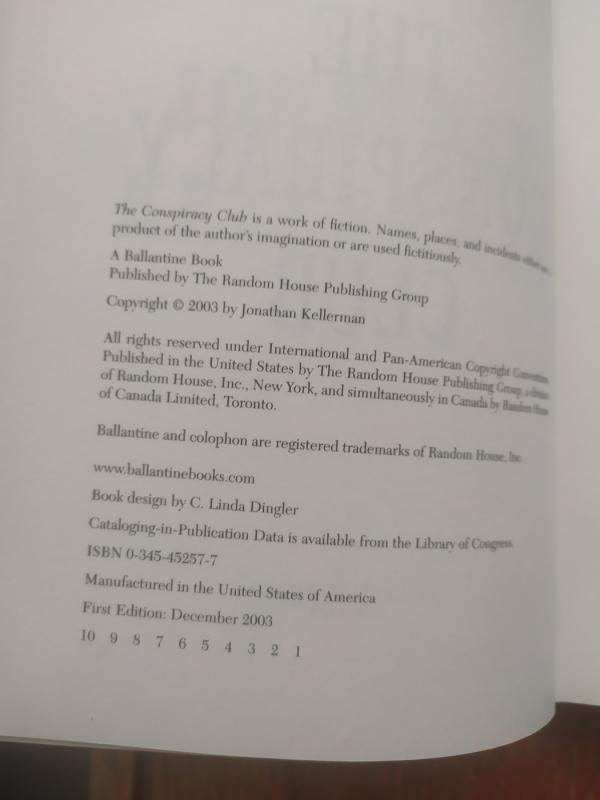 The conspiracy club - Jonathan Kellerman, knyga 4