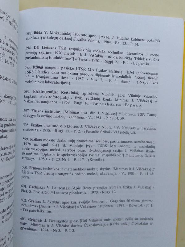 Jurgis Viščiakas: literatūros rodyklė - Aurelija Ališauskienė, Nijolė Šaduikienė, L, Kanopkienė, knyga 6