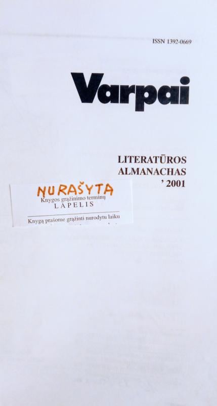 Varpai 2001 (15) - Leonas Peleckis-Kaktavičius, knyga 3