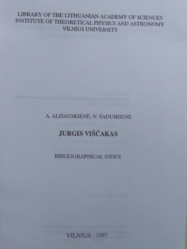 Jurgis Viščiakas: literatūros rodyklė - Aurelija Ališauskienė, Nijolė Šaduikienė, L, Kanopkienė, knyga 3