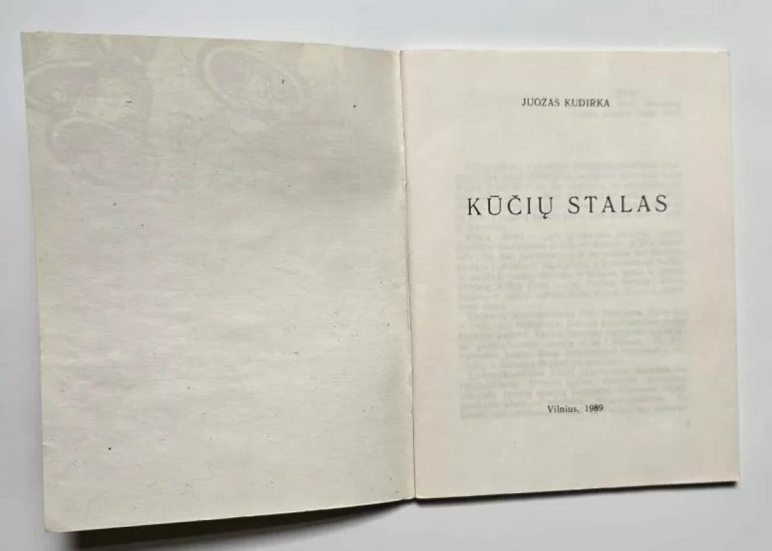 Kūčių stalas - Juozas Kudirka, knyga 3