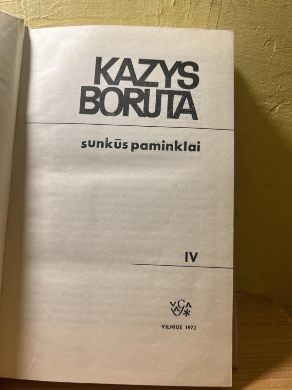Sunkūs paminklai - Kazys Boruta, knyga 5