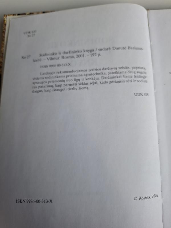 Sodininko ir daržininko knyga - Danutė Barisauskaitė, knyga 3