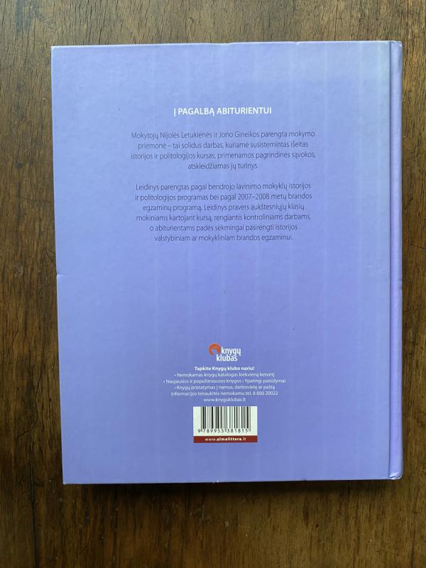 Istorija. Politologija. Kurso santrauka istorijos egzaminui. Penktasis papildytas leidimas - Nijolė Letukienė, Jonas Gineika, knyga 4