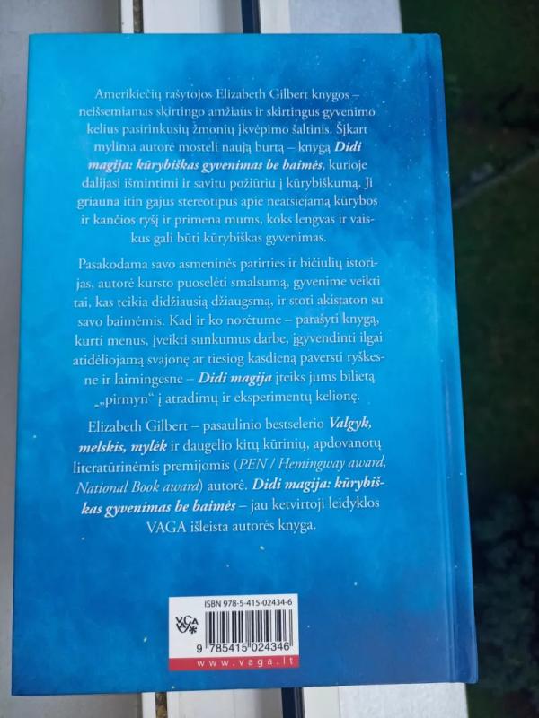 Didi magija: kūrybiškas gyvenimas be baimės - Elizabeth Gilbert, knyga 4