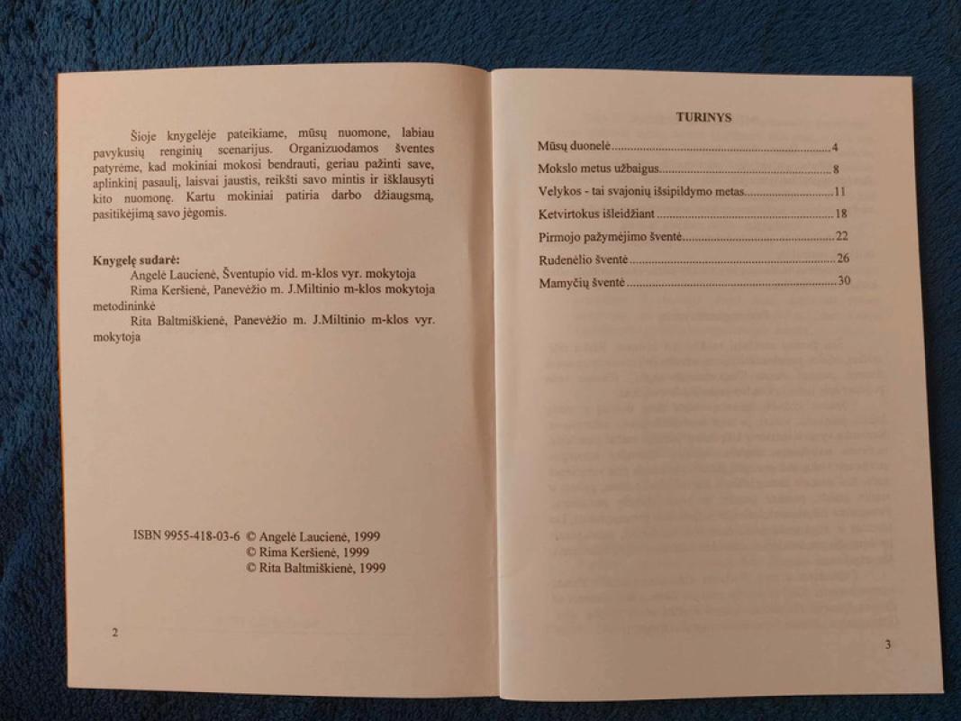 Švenčių scenarijai - Angelė Laucienė, knyga 3