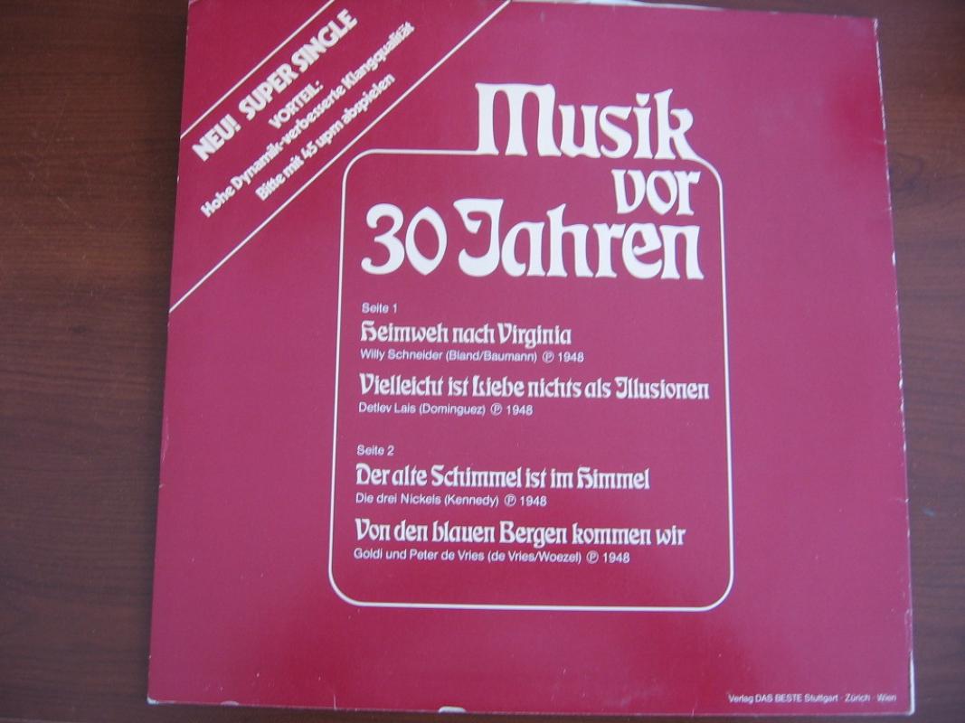 Various - Musik Vor 30 Jahren - ivarus, įvairūs, plokštelė 3