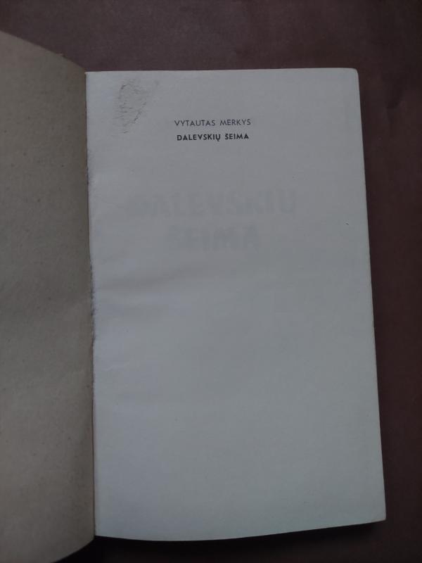 Dalevskių šeima - Vytautas Merkys, knyga 3