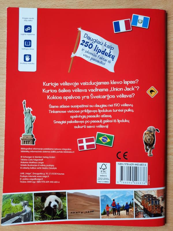 Vėliavų atlasas. Daugiau kaip 250 lipdukų - Carla Felgentreff, knyga 3