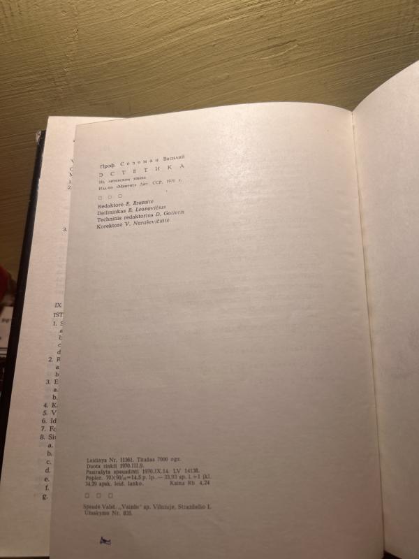 Estetika - Vosylius Sezemanas, knyga 5