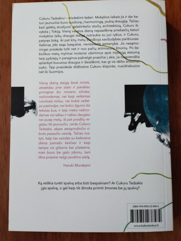 Bespalvis Cukuru Tadzakis ir jo klajonių metai - Haruki Murakami, knyga 3