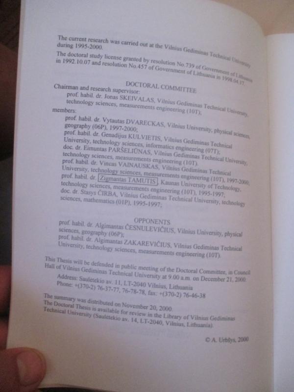 Skirtingo tikslingumo GPS tinklų apdorojimo metodai - Arūnas Urbšys, knyga 4