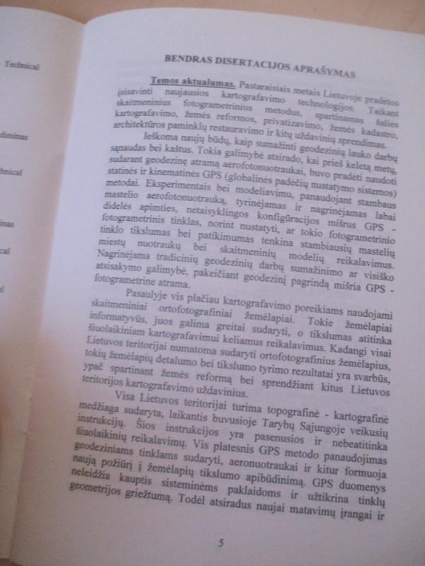 Fotogrametrinio kartografavimo stambiu masteliu metodų tyrimas - Birutė Ruzgienė, knyga 6
