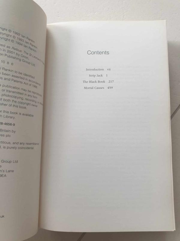 Three Great Novels: "Strip Jack", "The Black Book", "Mortal Causes" - Ian Rankin, knyga 3