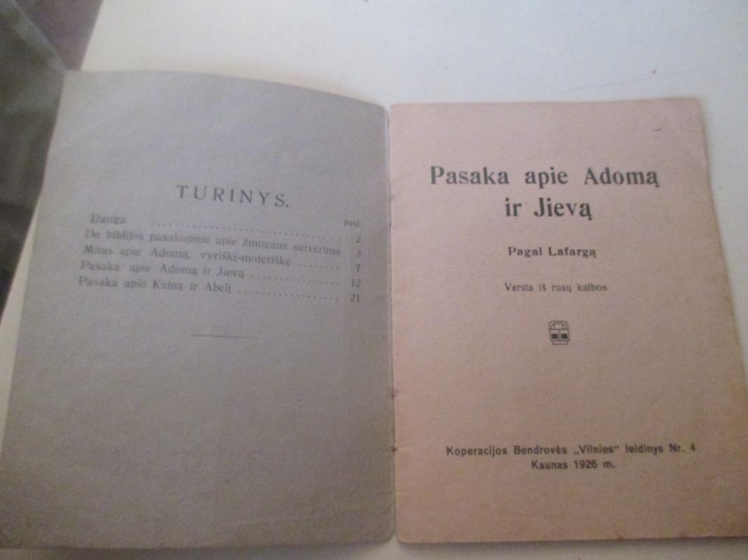 Pasaka apie Adomą ir Jievą - P. Lafargue, knyga 6