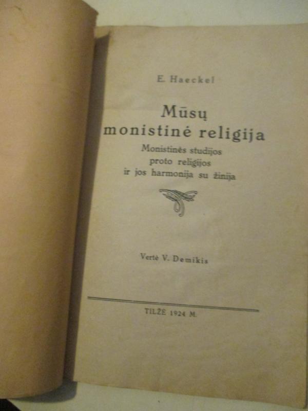 Mūsų monistinė religija - H. Haeckel, knyga 5