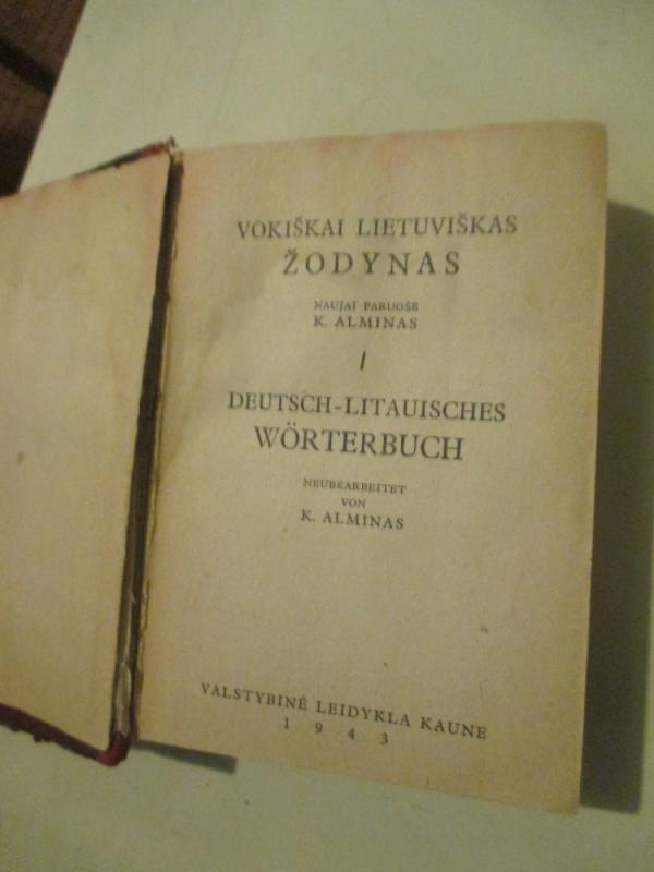 Vokiškai lietuviškas žodynas - K. Alminas, knyga 3