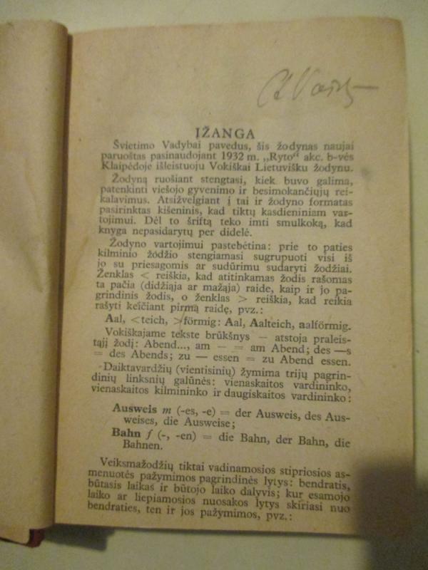 Vokiškai lietuviškas žodynas - K. Alminas, knyga 5