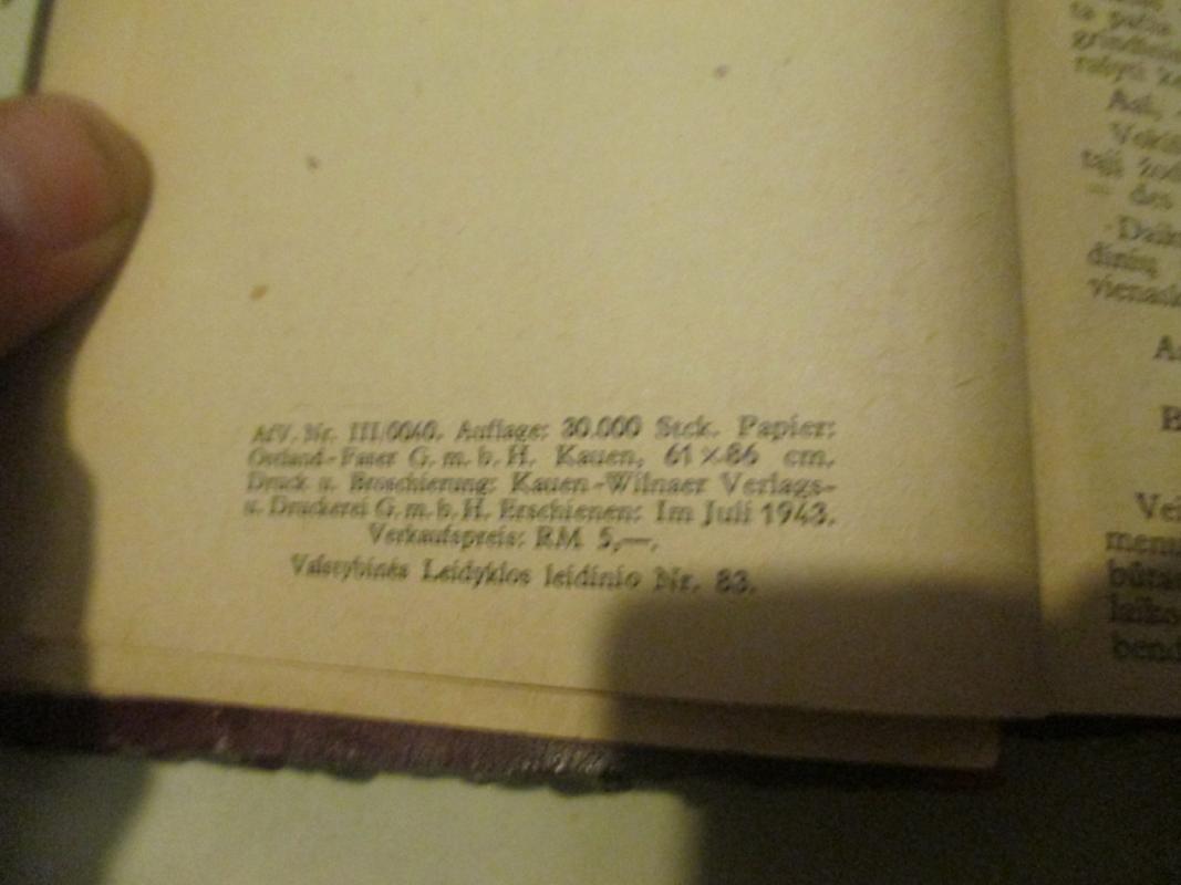 Vokiškai lietuviškas žodynas - K. Alminas, knyga 6