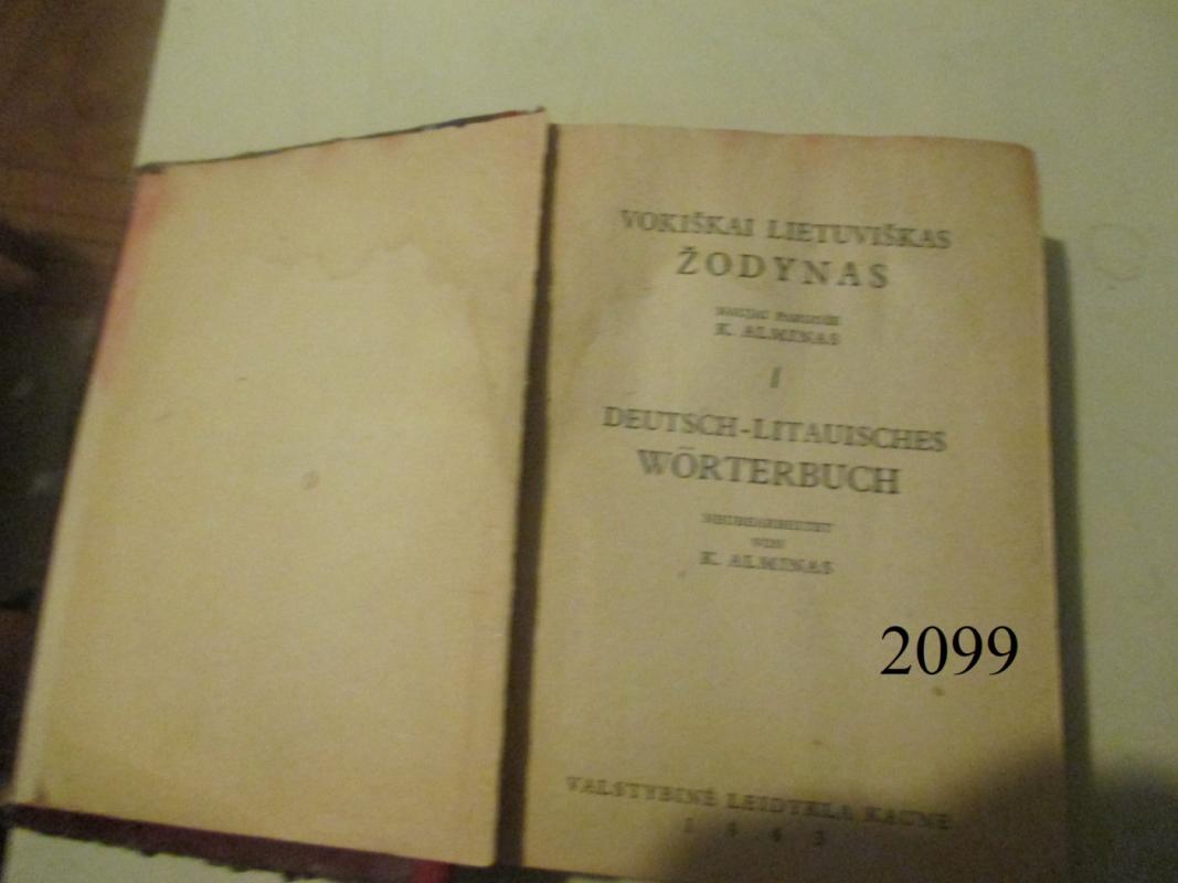 Vokiškai lietuviškas žodynas - K. Alminas, knyga 2