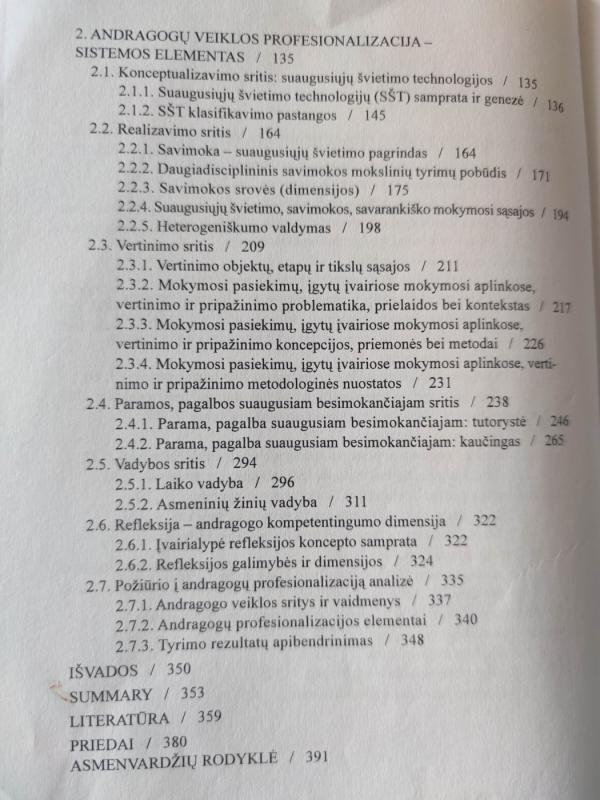 Andragogų profesionalizacijos sistemos procesionali raiška - Birutė Jatkauskienė, knyga 4