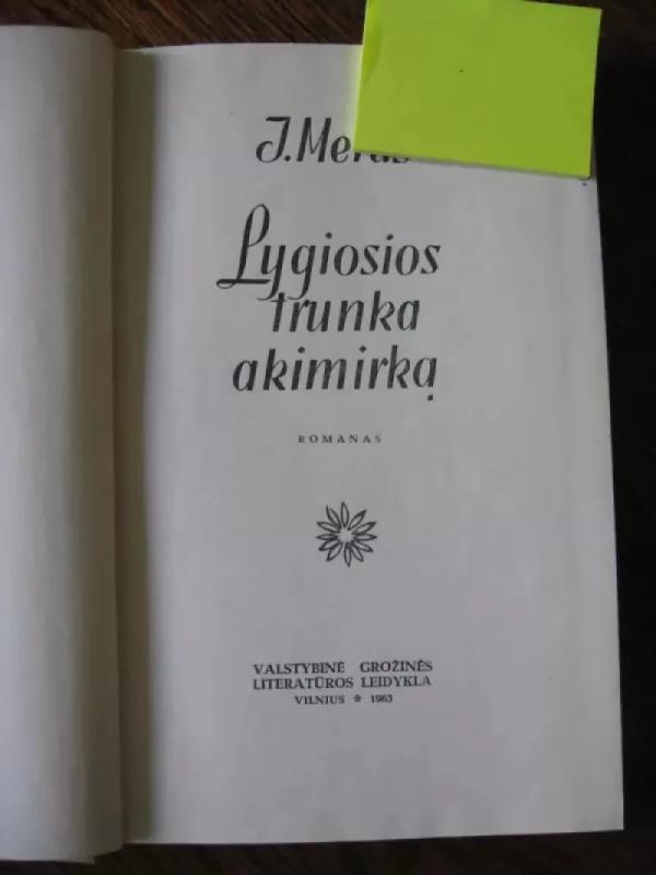 Lygiosios trunka akimirką - Icchokas Meras, knyga 3