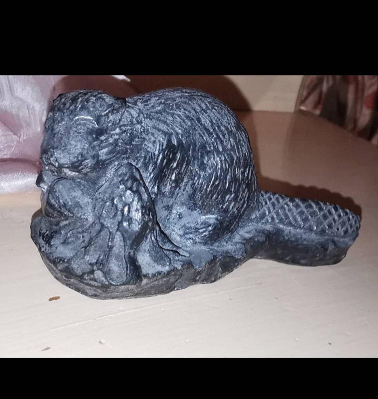 Vintage akmeninė bebro skulptūrėlė - , namai ir interjeras 3