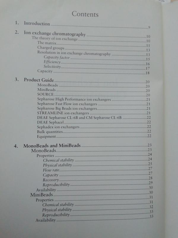 Ion exchange chromatography - Amsterdam Pharmacia Biotech, knyga 4